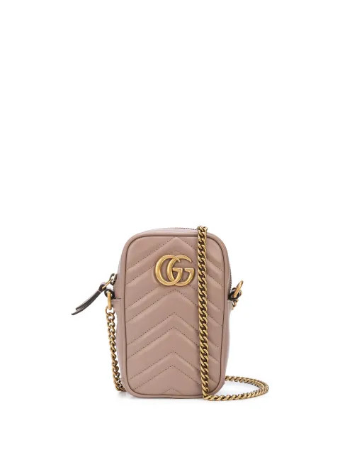 logo plaque matelassé crossbody bag | Farfetch (UK)