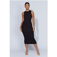 Jill Sleeveless Tank Midi Dress - Black | MESHKI US