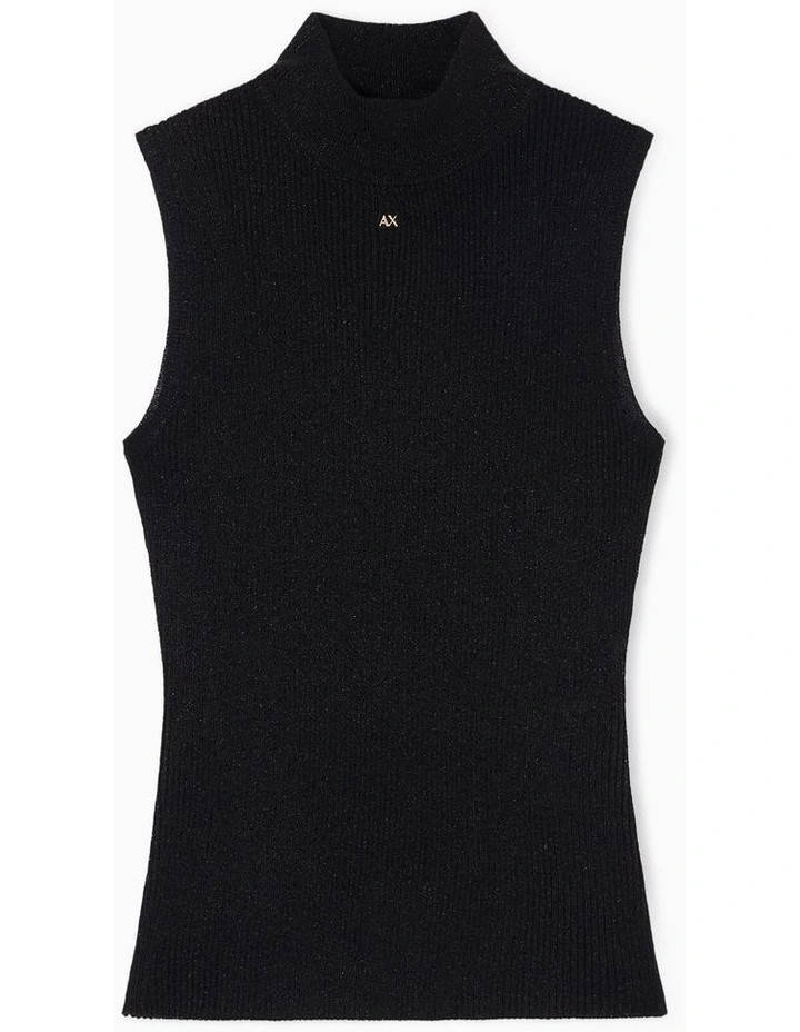 Armani ExchangeSalin De Giraud Ribbed Knit Top in Black | Myer