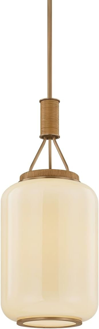 Troy Lighting Judson 1-Light Pendant | Patina Brass Finish | Cream Opal Glossy Glass Shade | Pape... | Amazon (US)