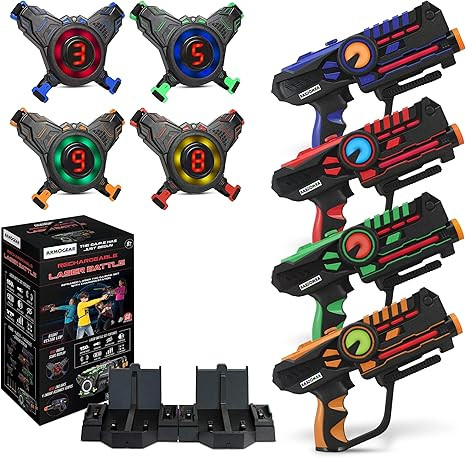 ArmoGear Laser Tag Guns with Vests Set of 4 - Adult Laser Tag Guns, Multiplayer Lazer Tags Set fo... | Amazon (US)