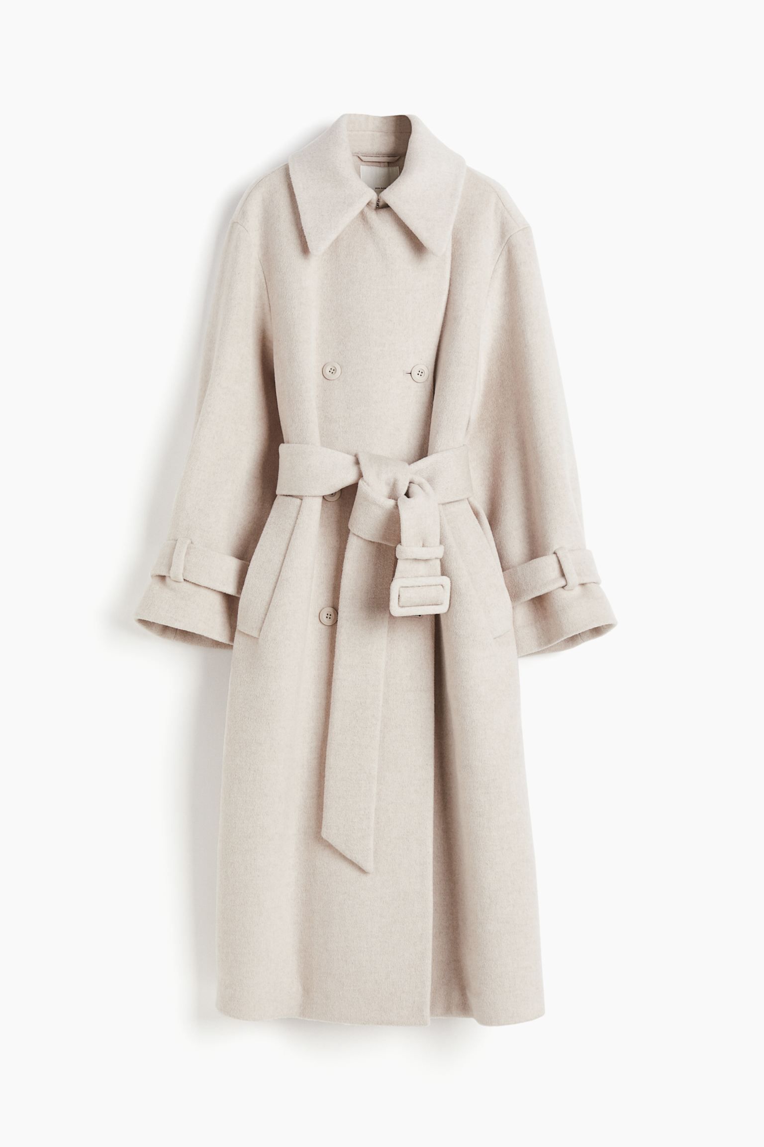 Wool-blend trench coat - Light beige - Ladies | H&M GB | H&M (UK, MY, IN, SG, PH, TW, HK)