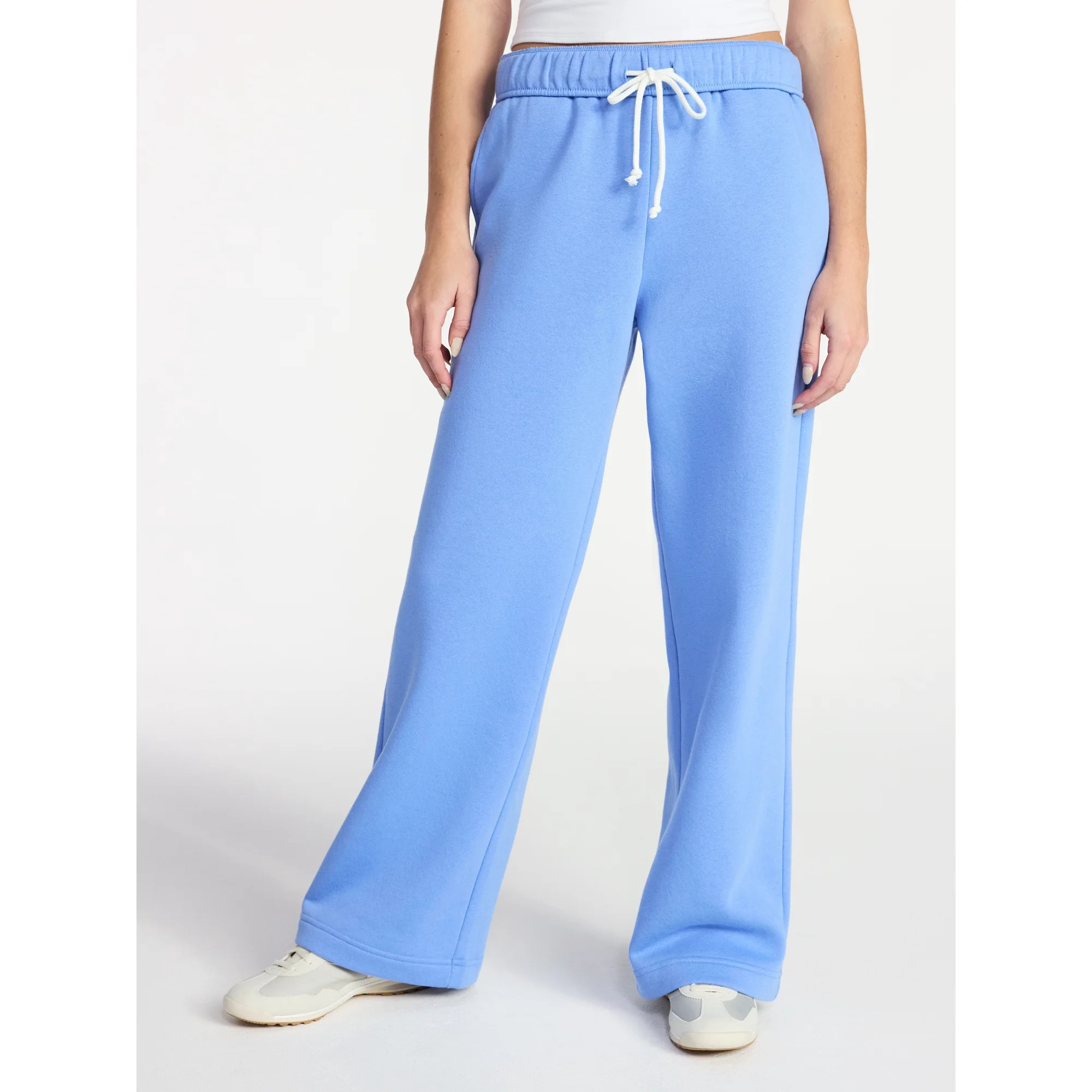 No Boundaries Wide-Leg Fleece Pants, Women’s XXS-XXL | Walmart (US)