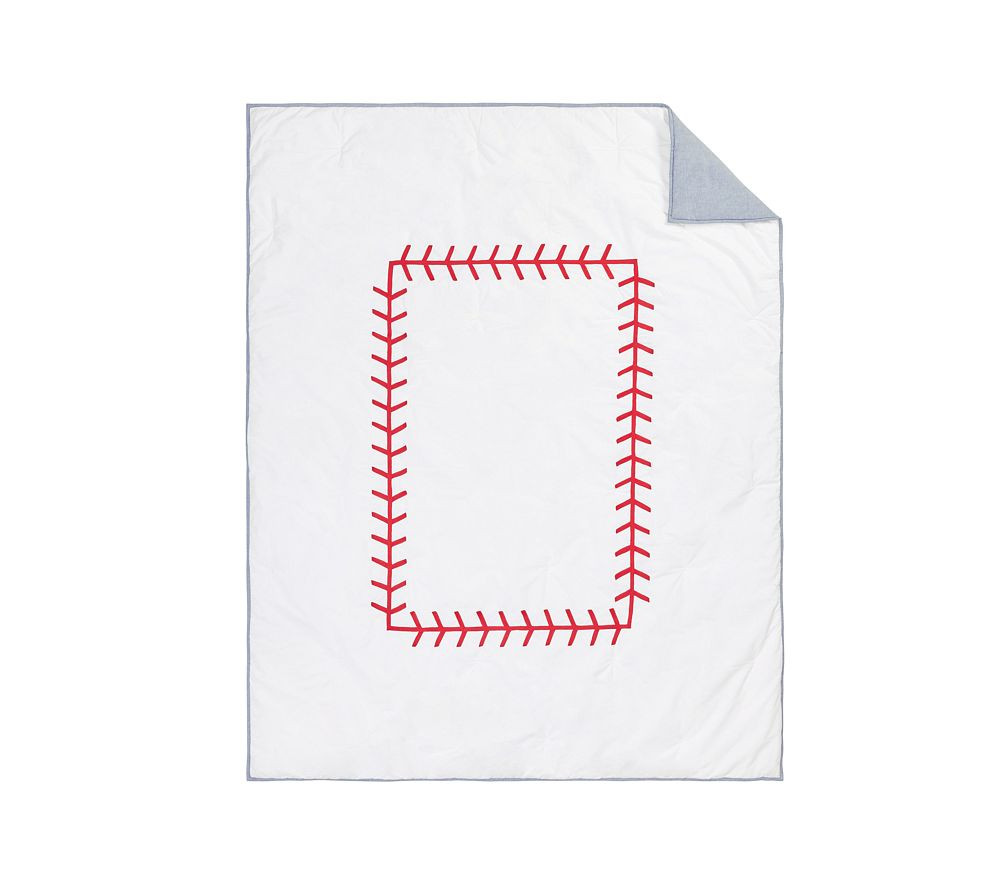 Baseball Stitch Comforter & Shams | Pottery Barn Kids