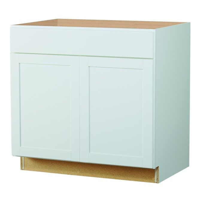 Diamond NOW Arcadia 36-in W x 35-in H x 23.75-in D White Sink Base Stock Cabinet Lowes.com | Lowe's