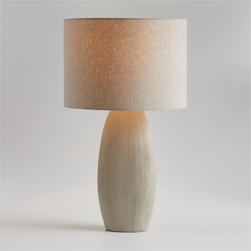 Alura Large Cream Ceramic Table Lamp + Reviews | Crate & Barrel | Crate & Barrel