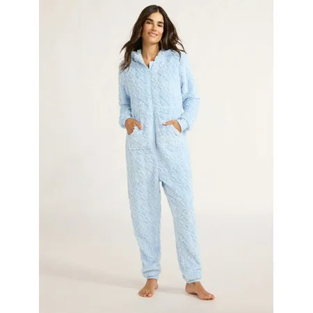 Joyspun Women's Hooded Jacquard Union Suit, Size XS- 3X | Walmart (US)