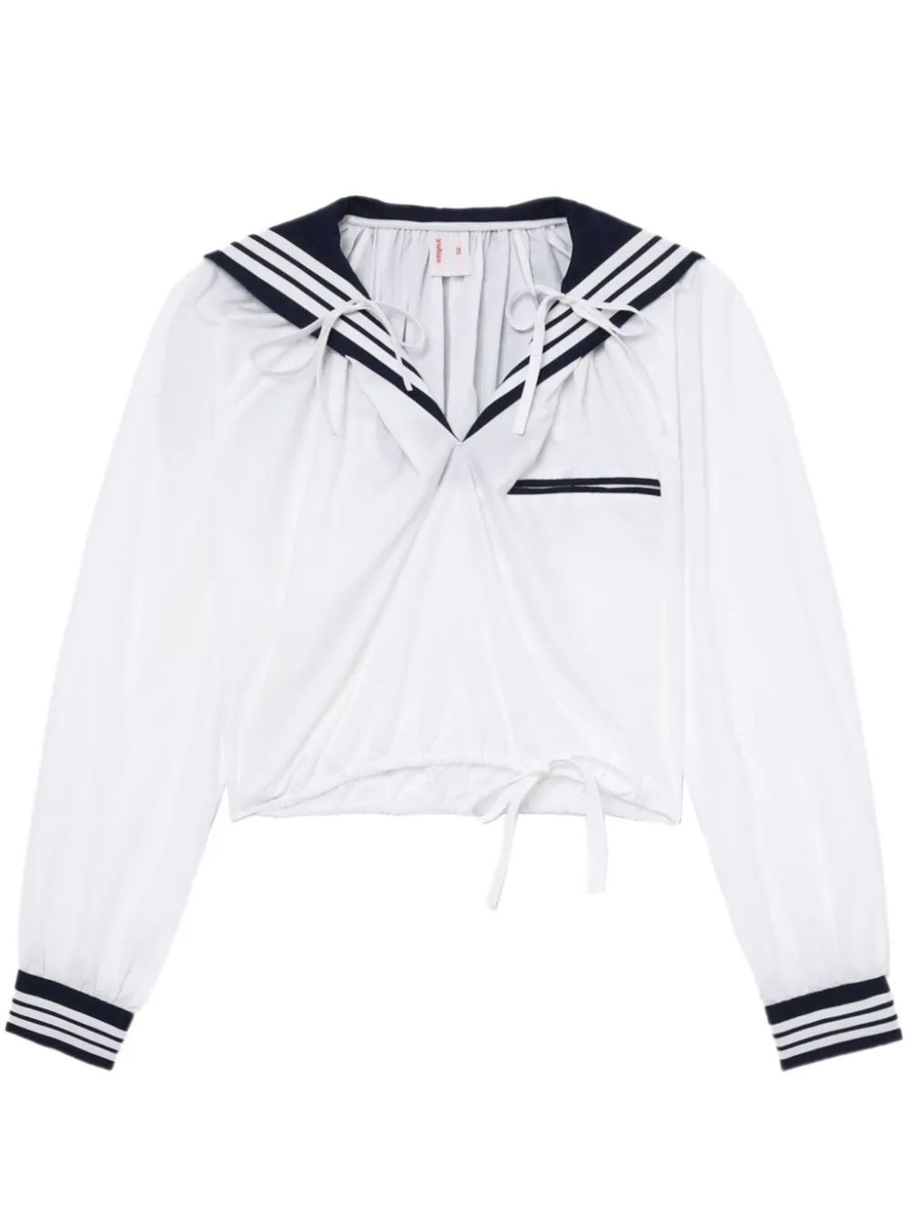 Yuhan Wang sailor-collar Cotton Shirt  - Farfetch | Farfetch Global