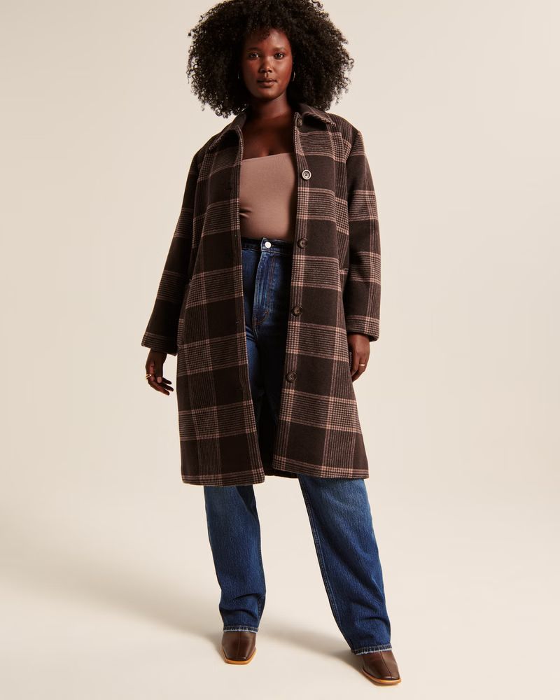 Women's Wool-Blend Mod Coat | Women's Coats & Jackets | Abercrombie.com | Abercrombie & Fitch (US)