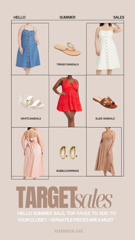Target dresses, sandals and accessories on sale for the hello summer sale today! 

#LTKPlusSize #LTKShoeCrush #LTKSaleAlert