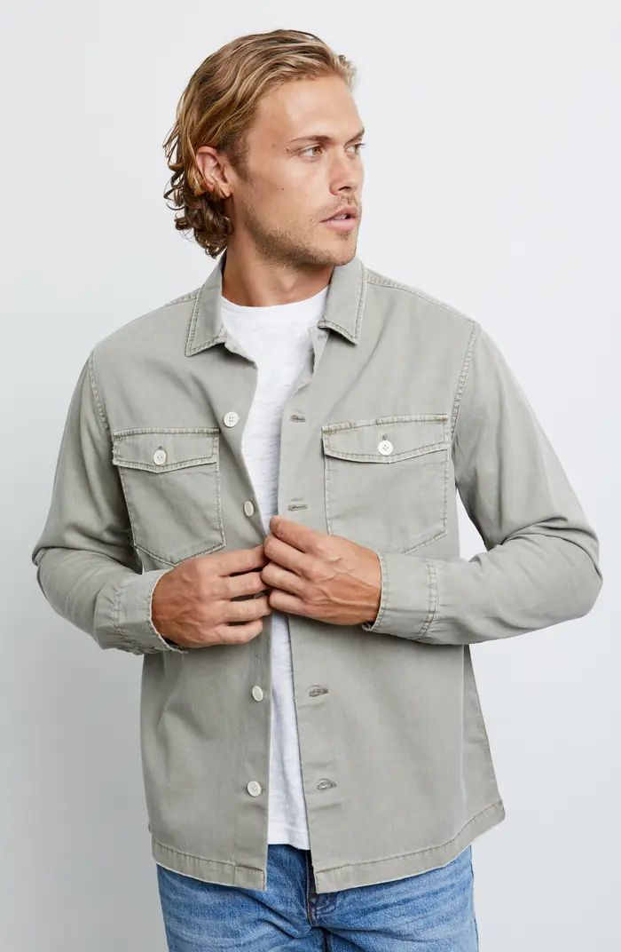 Rails Garment Washed Cotton Button-Up Military Shirt | Nordstrom | Nordstrom