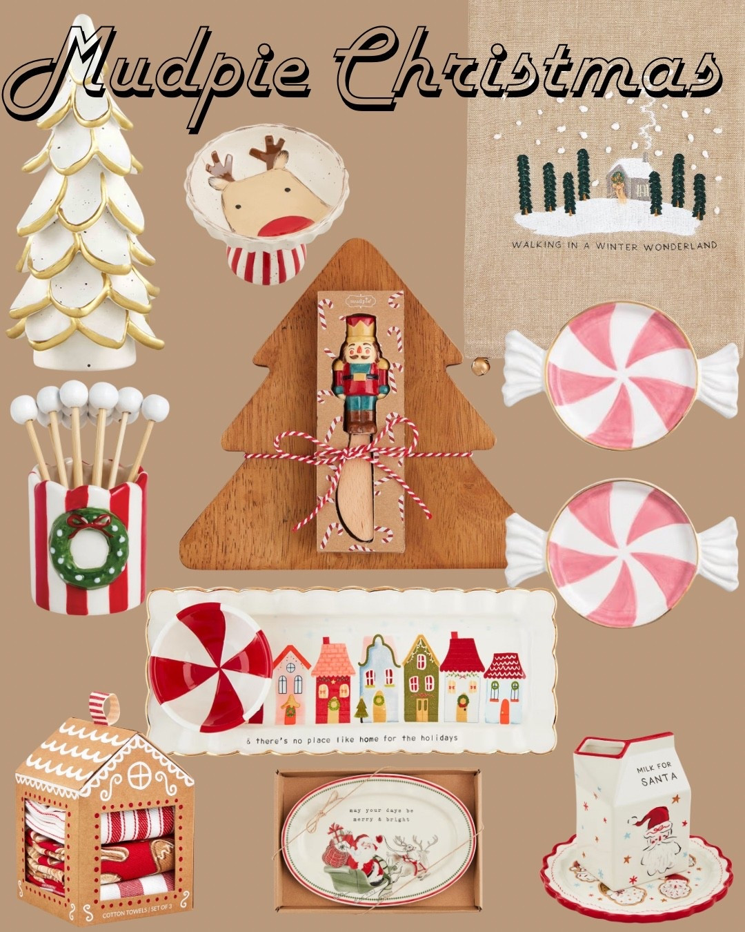 It’s a mud pie Christmas!

Hosting the holiday seasons are looking for a good gift to give someone? Mud pie has it all. 

Christmas tree 
Christmas decors 
Christmas plates.
Christmas platters 
Christmas cups 
Christmas kitchen

#LTKGiftGuide #LTKHoliday #LTKHome