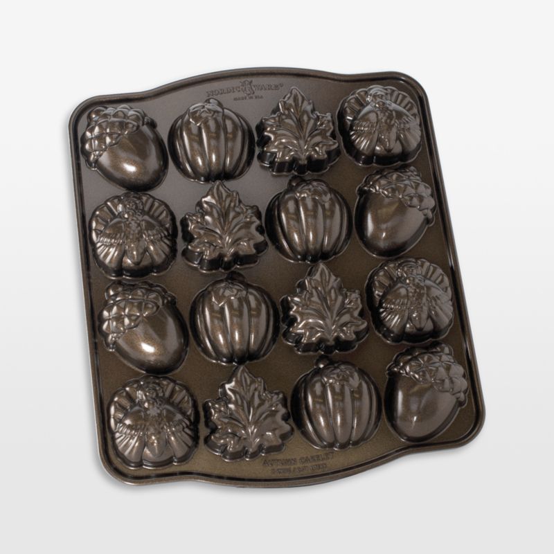 Nordic Ware Autumn Cakelet Pan | Crate & Barrel | Crate & Barrel