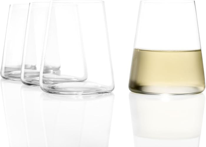 St\u00f6lzle Lausitz Power White Wine Tumblers Crystal, 13.5 oz, Set of 4 | Amazon (US)