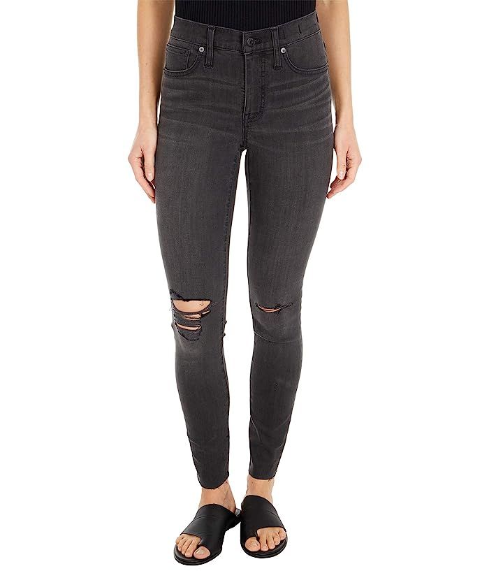 Madewell 9 Mid-Rise Skinny Jeans in Black Sea (Black Sea) Women's Jeans | Zappos