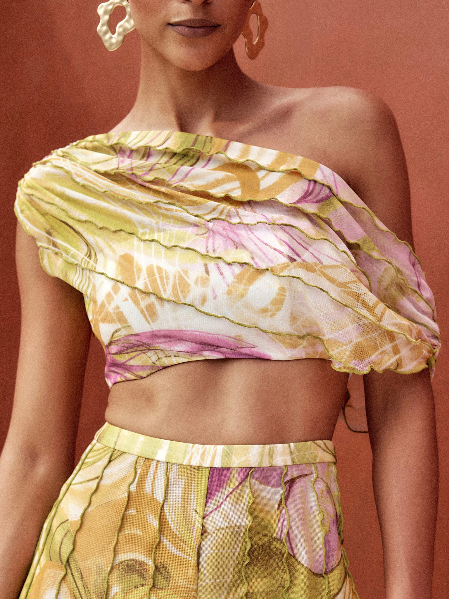 ANDREA IYAMAH FARA CROP TOP - VIBRA PRINT | ANDREA IYAMAH