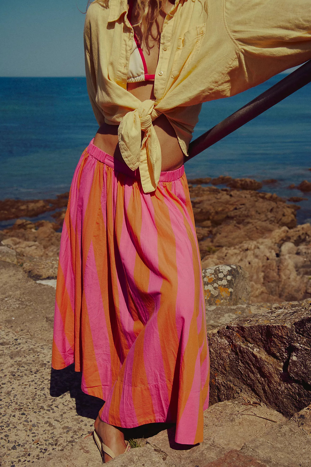 Lowen Striped Midi Skirt | Free People (Global - UK&FR Excluded)