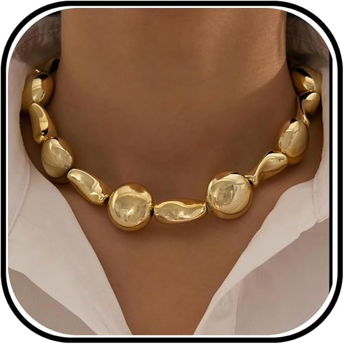 Chunky Cross Necklace for Women Statement Chunky Gold Necklace Pearl Cross Pendant Necklaces Laye... | Amazon (US)