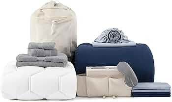 Bedsure Twin XL Bedding Set - 14 PCS Extra Long Navy Blue Dorm for College Packing, Bed Set with ... | Amazon (US)