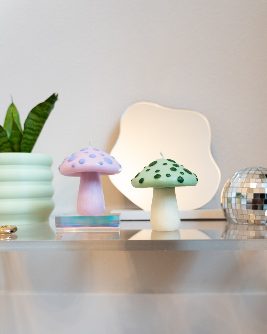 Mushroom Candle Green - Etsy | Etsy (US)