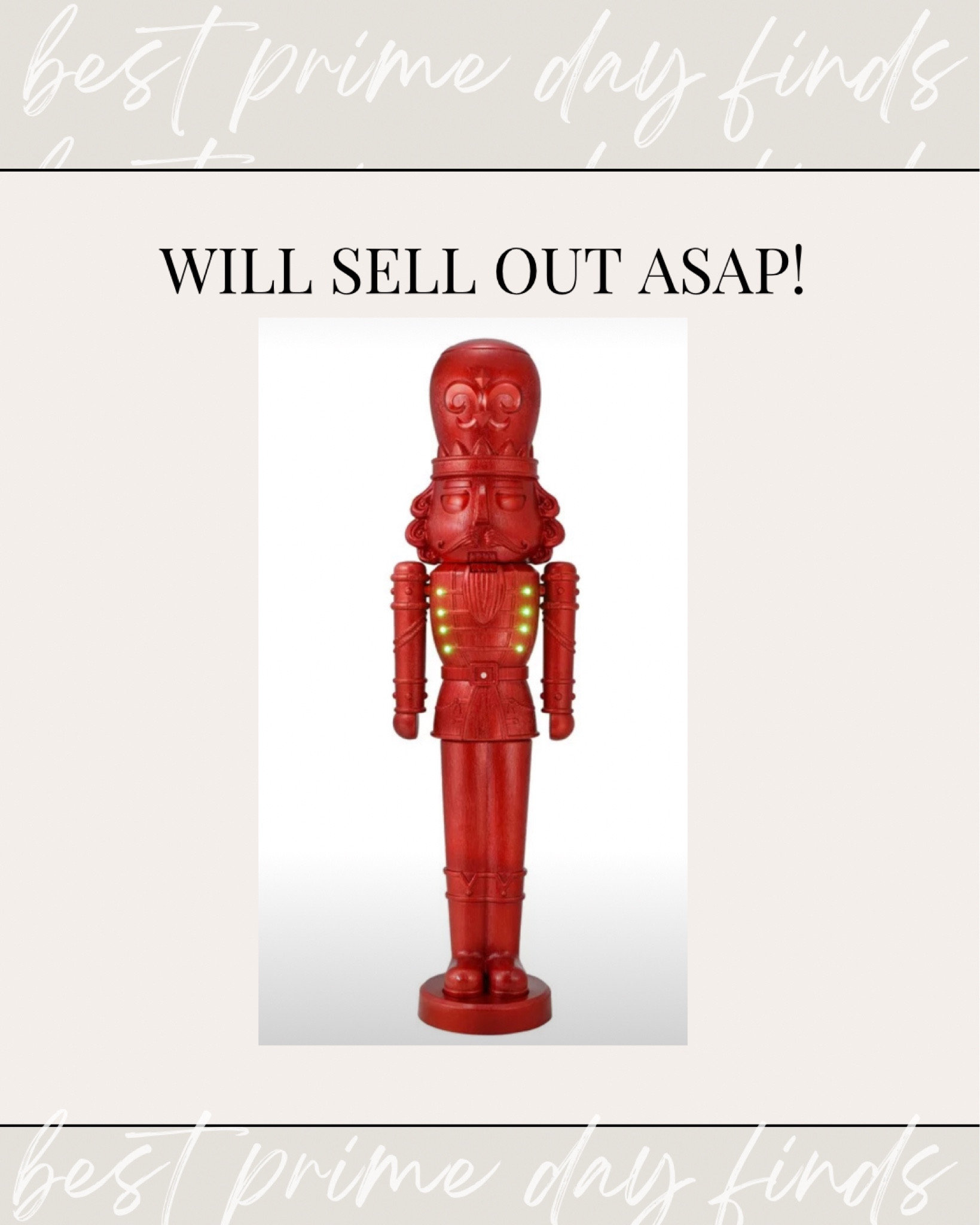 Get it before they sell out again!!!! Only 6 left currently. Can’t find any this big anywhere near this low in price. Indoor/outdoor, lights up and plays music!!!!