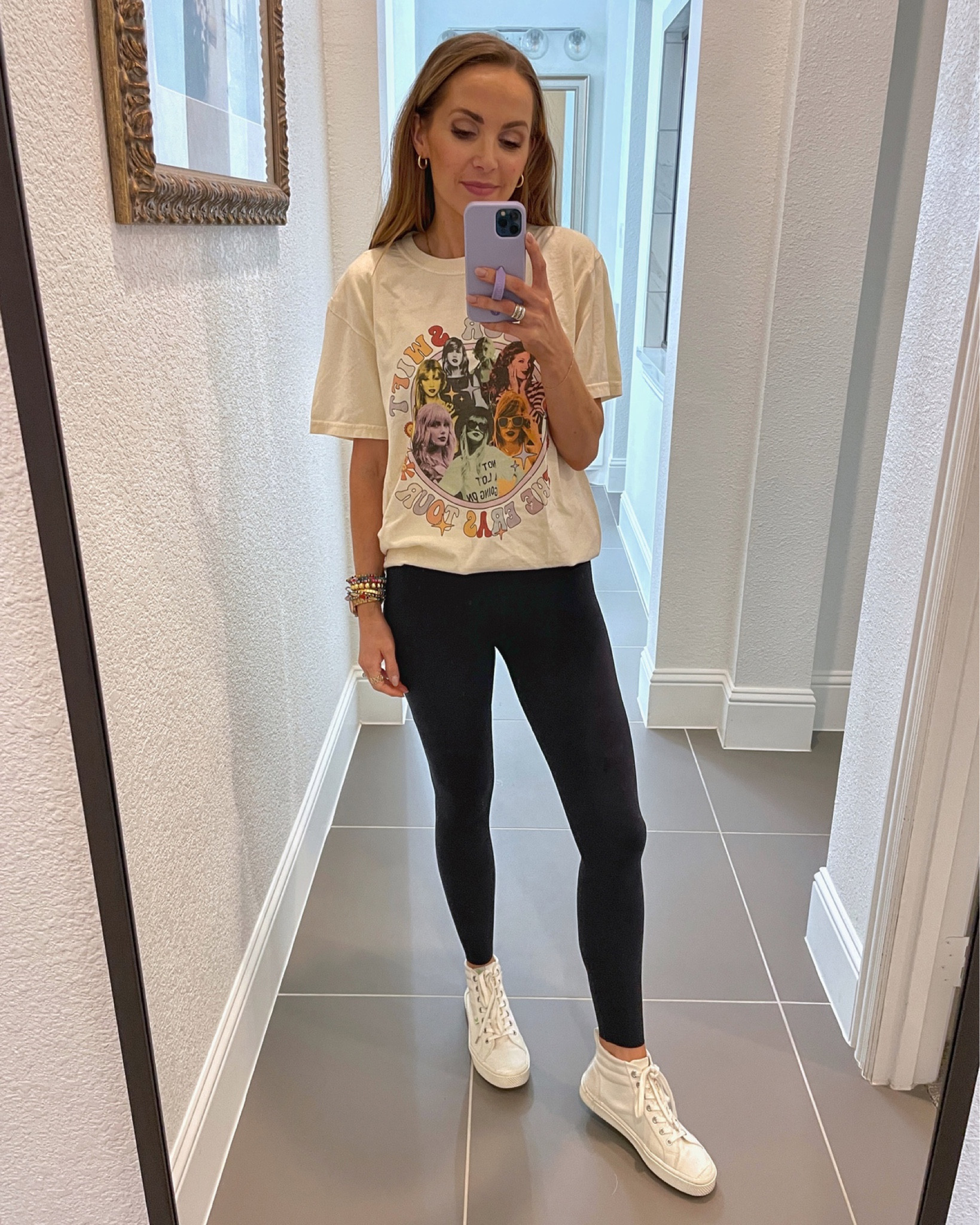 Taylor swift eras tour Graphic tee (wearing size medium) with leggings and white sneakers 

#LTKstyletip #LTKSeasonal #LTKunder100