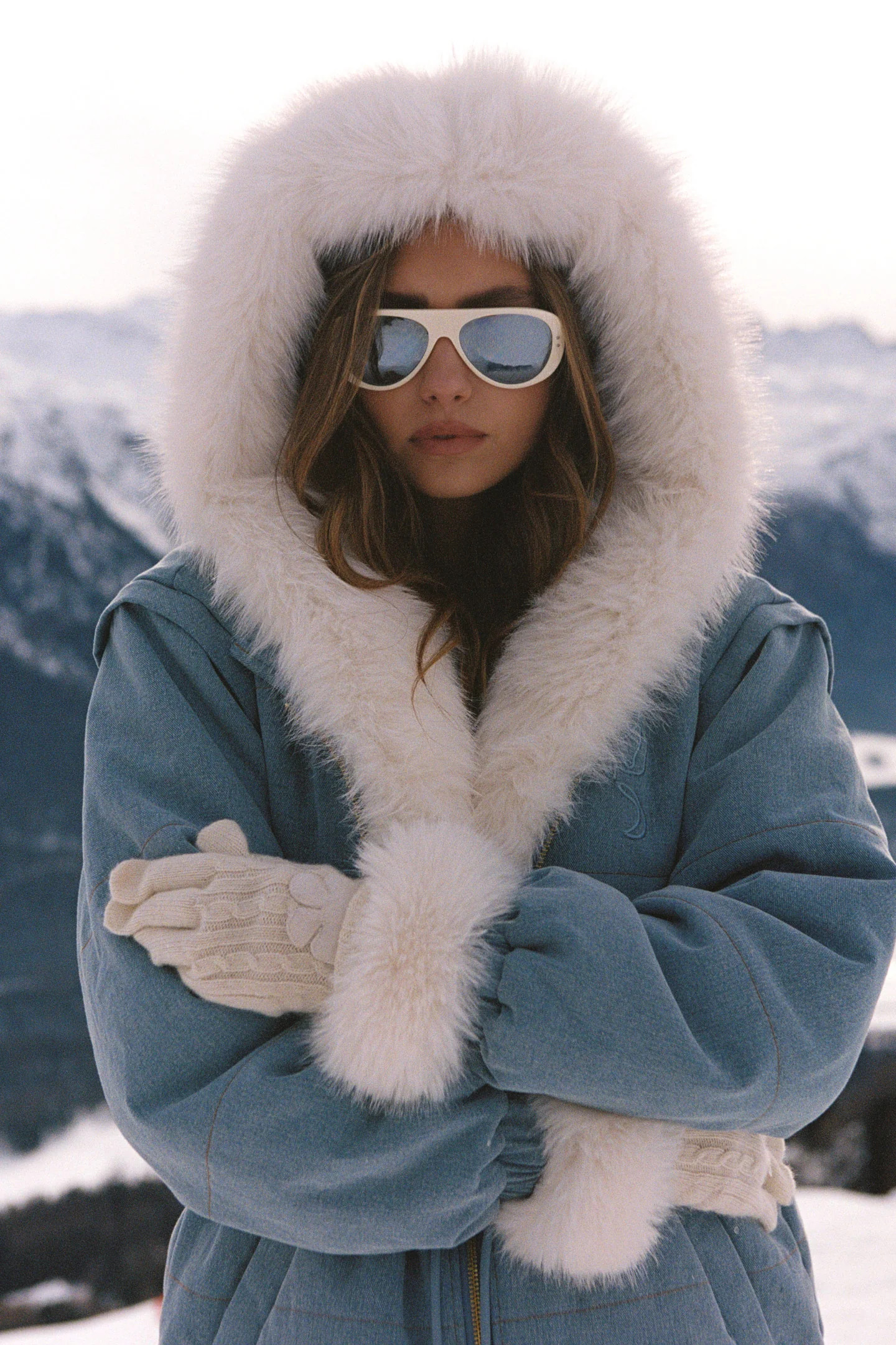 LoveShackFancy x MAX&MOI Deva Denim Convertible Jacket | LoveShackFancy