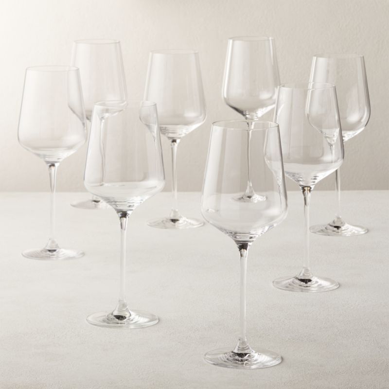 Rona Red Wine Glasses Set of 8 + Reviews | CB2 | CB2