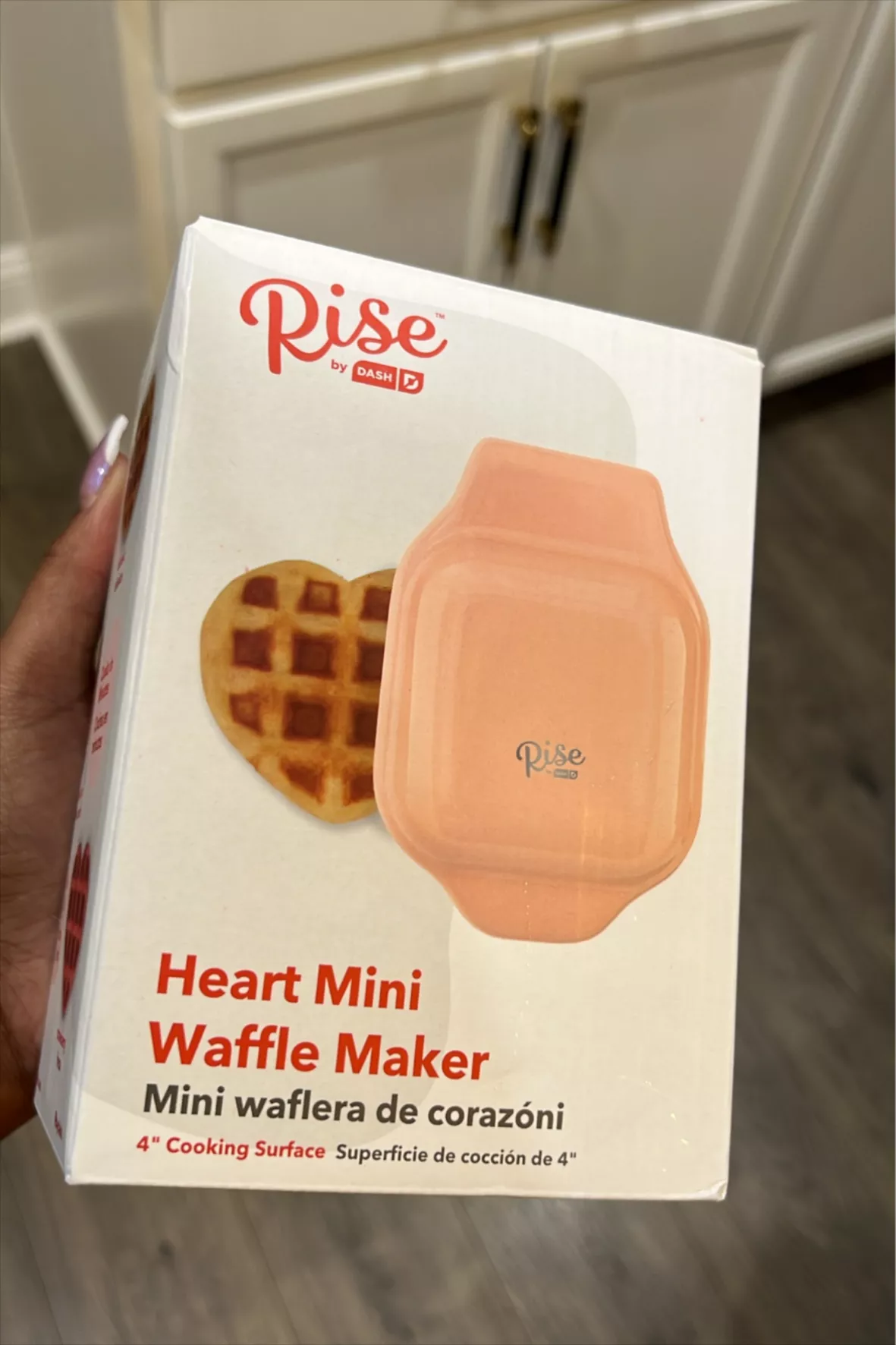 DASH Pink Heart Mini Waffle Maker 