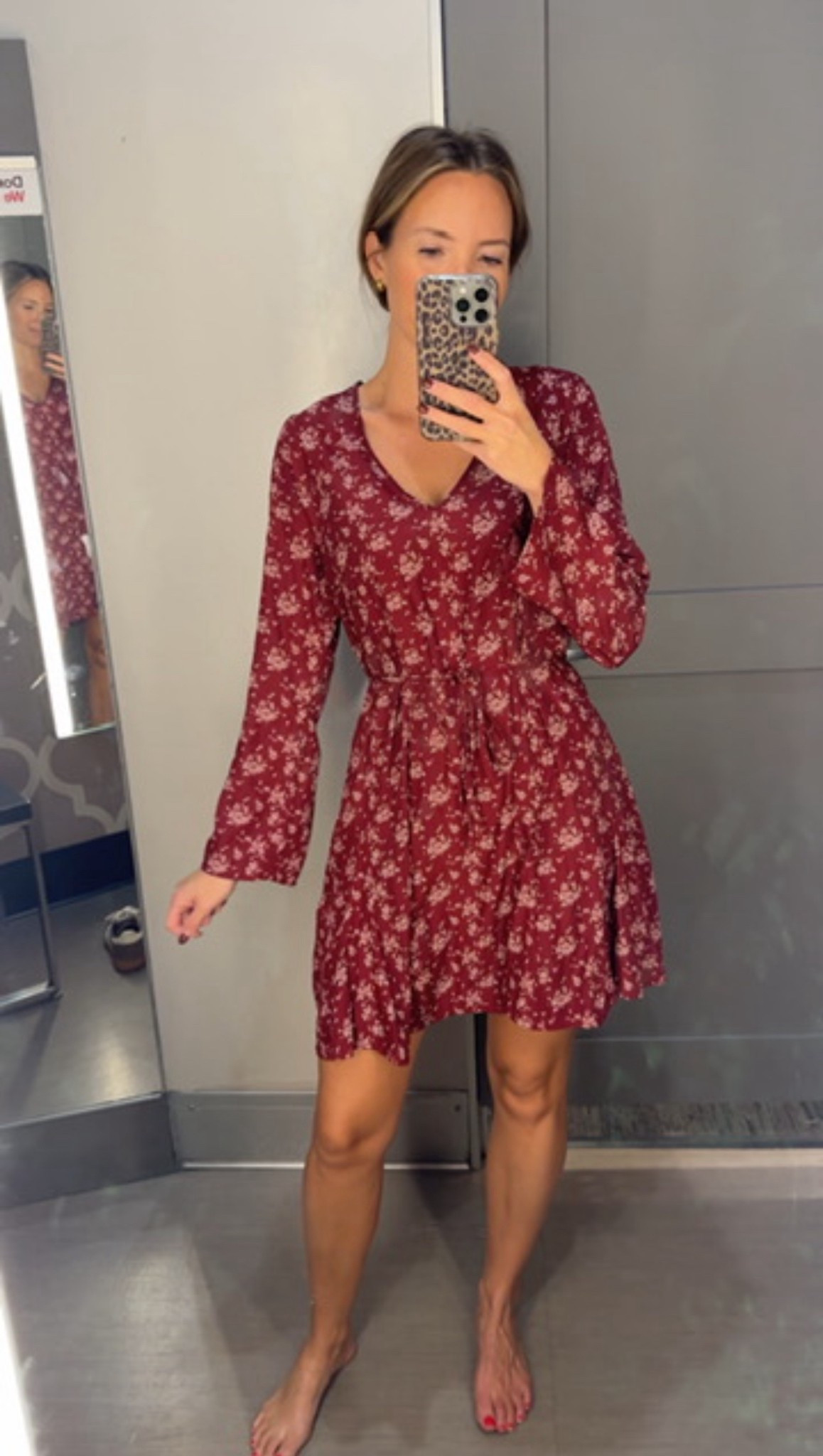 Tried this cute dress on in stores a couple weeks ago & it's finally online!

#LTKFindsUnder50 #LTKSeasonal #LTKHoliday