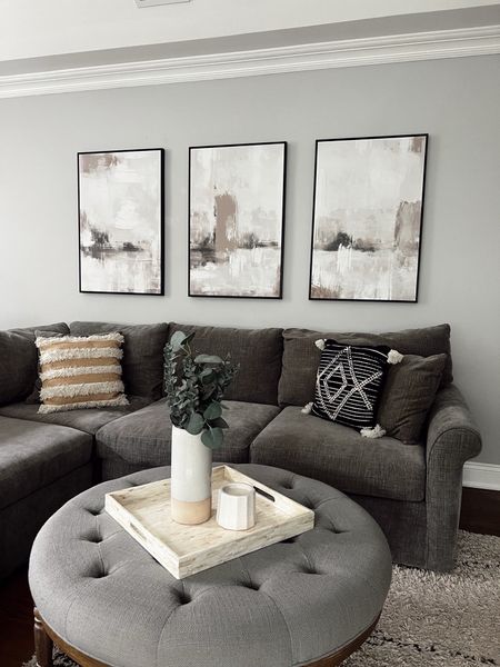 This artwork was one of my favorite finds and completes this space!

#LTKhome #LTKsalealert