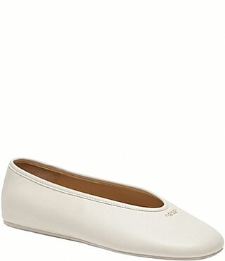 COACH Houston Leather Ballet Flats - 8 | Dillard's