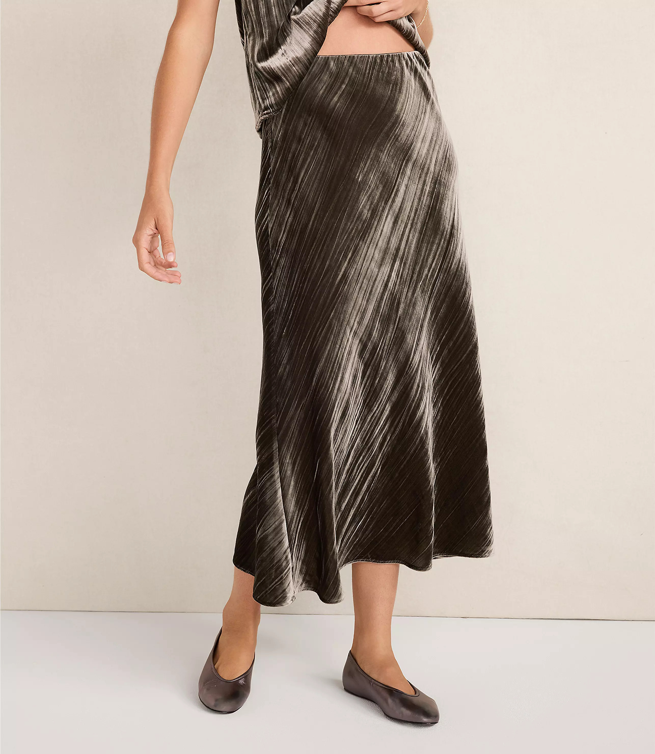 Haven Well Within Textured Velvet Maxi Skirt | LOFT