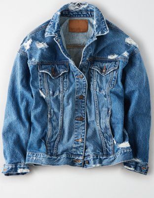 AE Boyfriend Fit Denim Jacket | American Eagle Outfitters (US & CA)