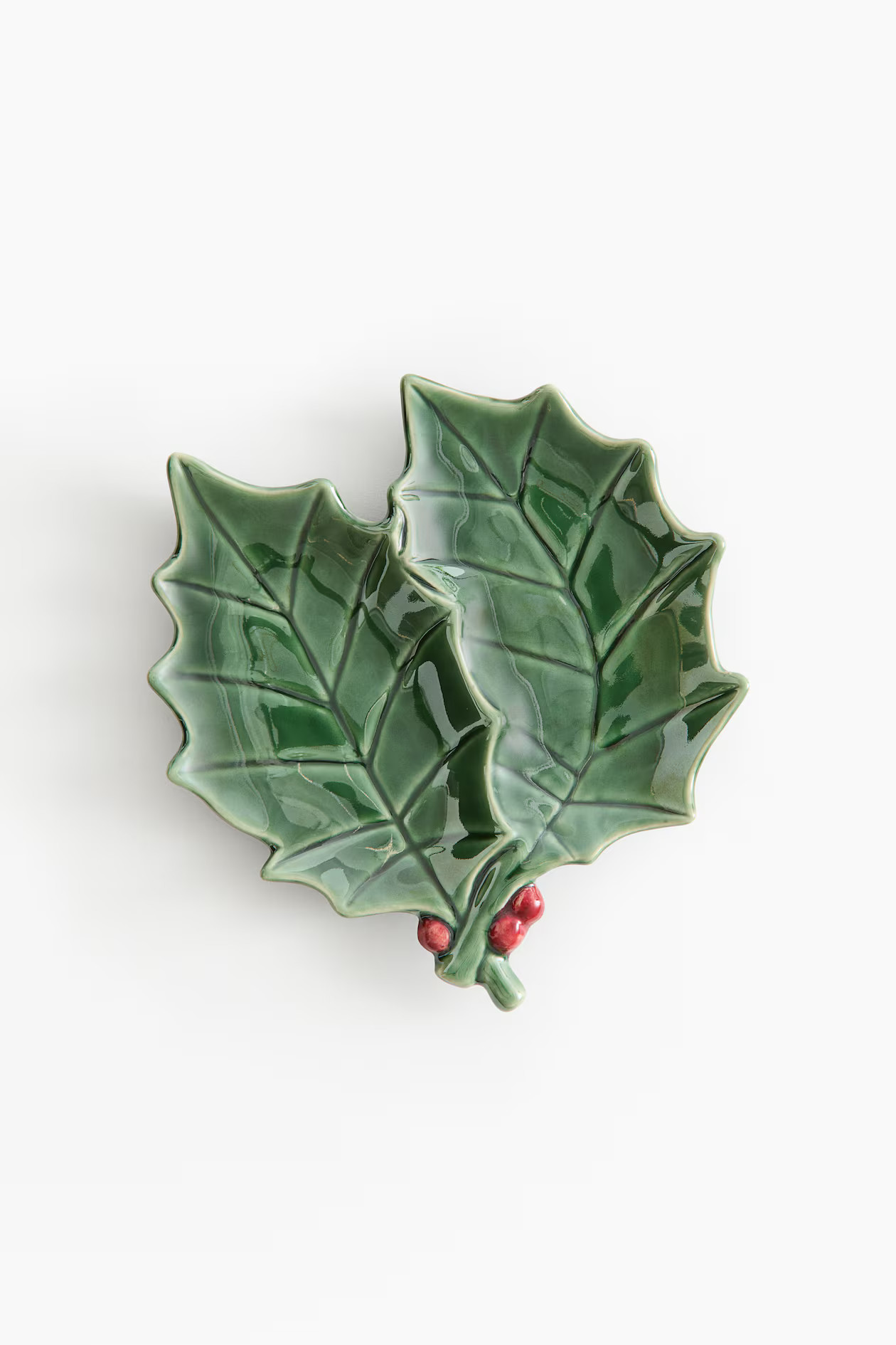 Decorative Stoneware Serving Plate - Green/mistletoe - Home All | H&M US | H&M (US + CA)
