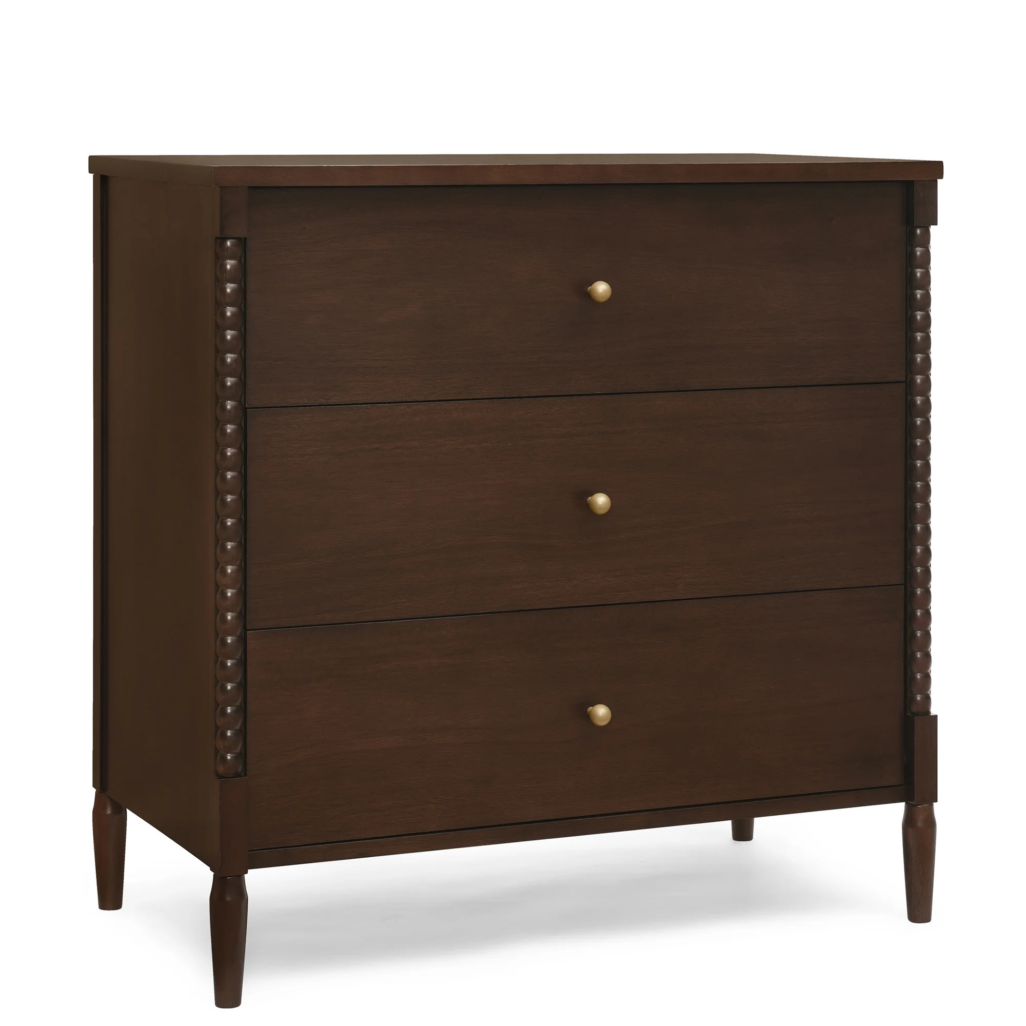 Delta Children Lily 3 Drawer Dresser with Interlocking Drawers, Walnut Espresso | Walmart (US)