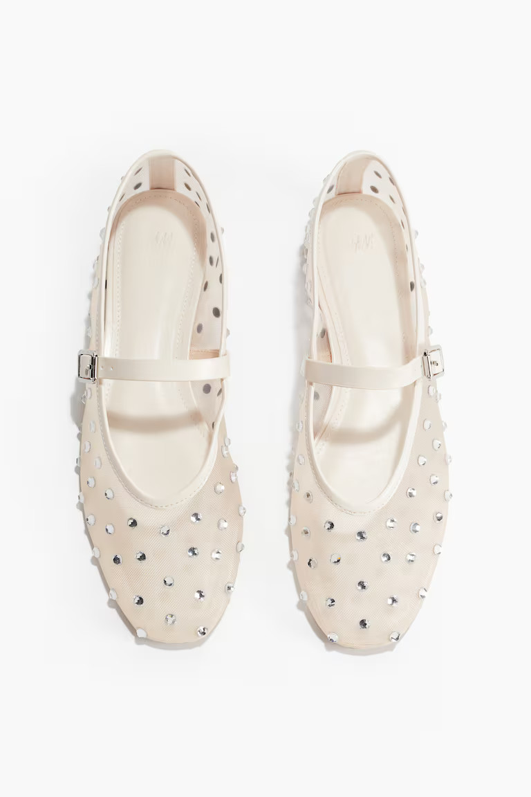 Rhinestone-embellished ballet pumps | H&M (UK, MY, IN, SG, PH, TW, HK)
