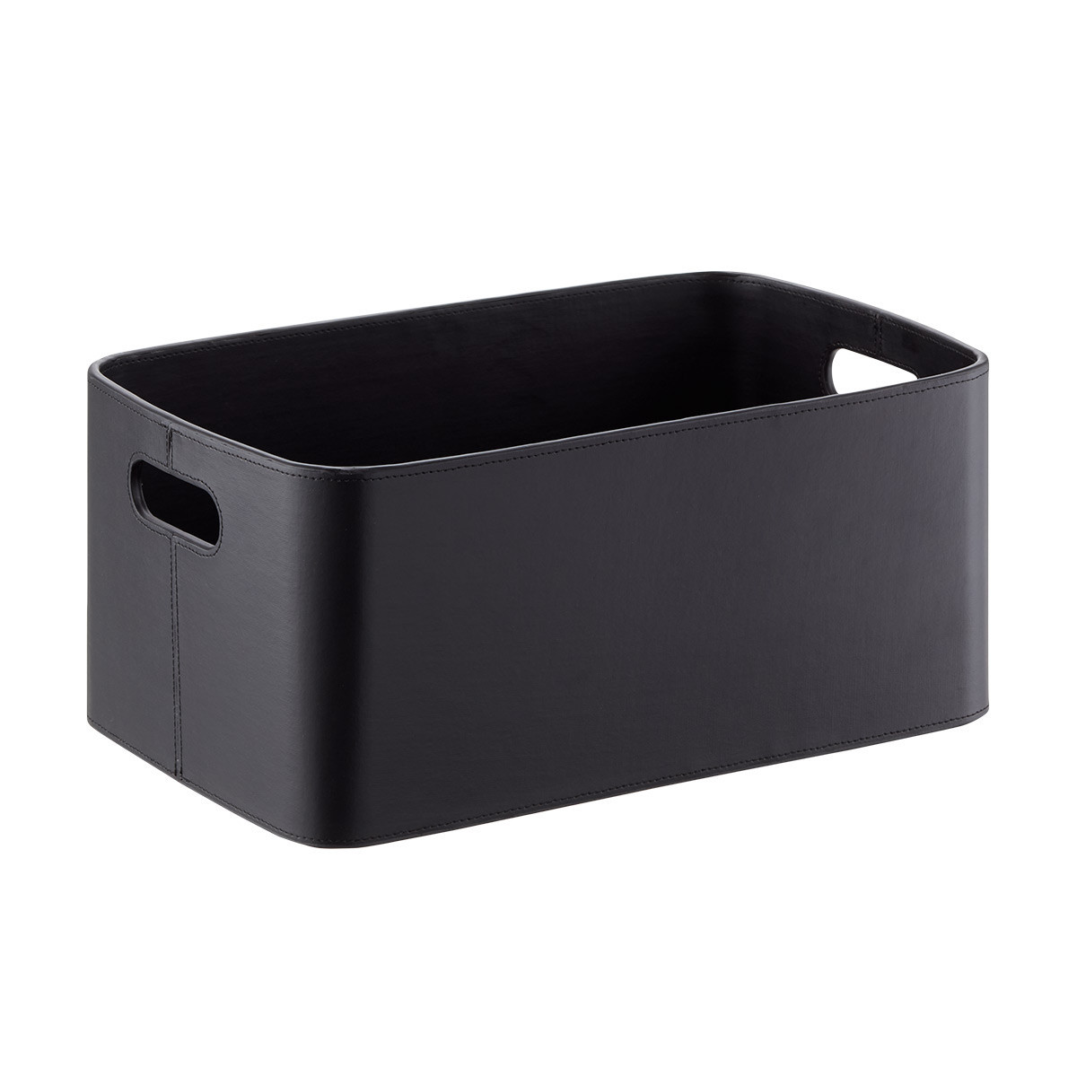 The Container Store Samson Faux Leather Bin | The Container Store