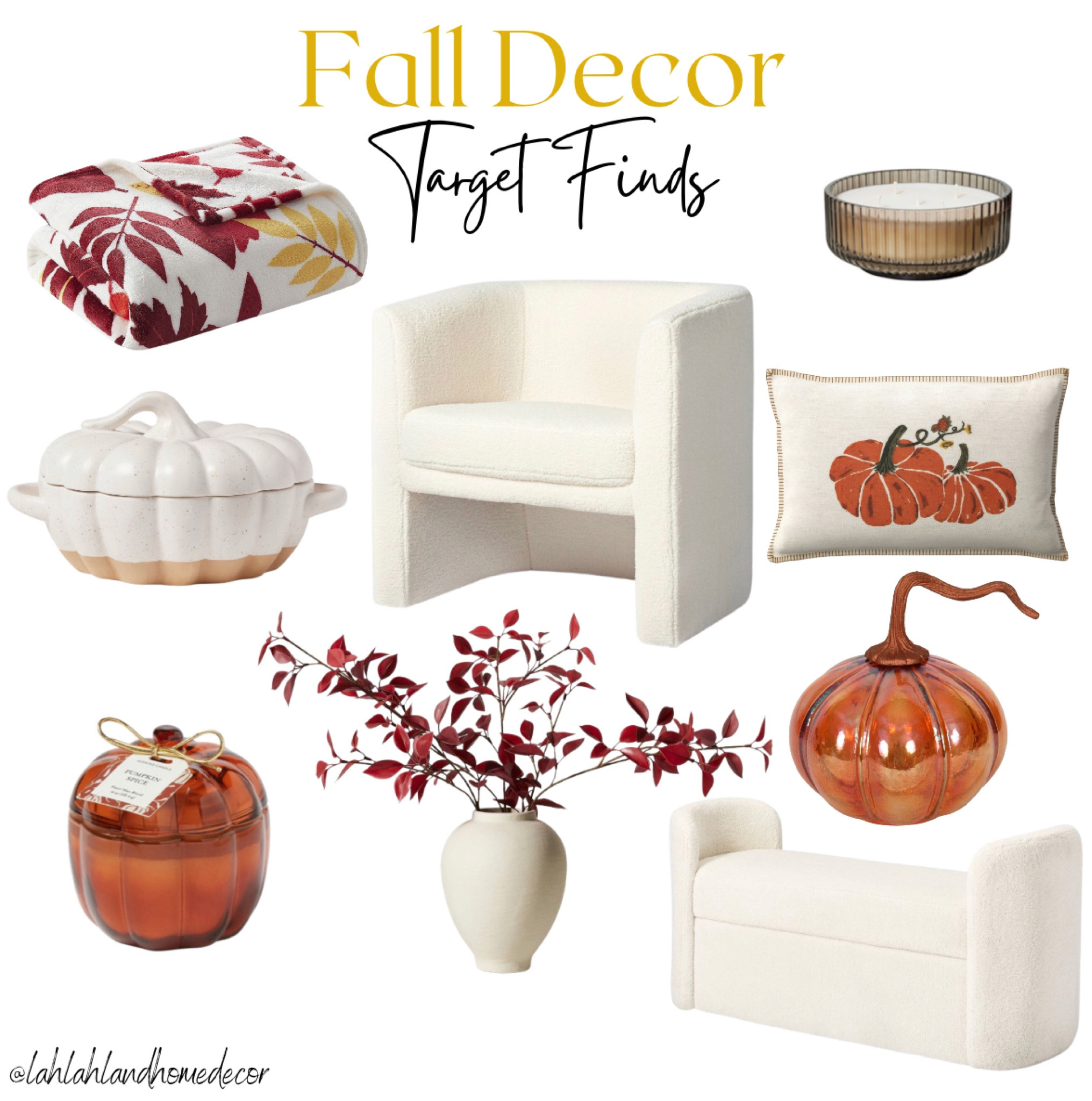 Target Home Fall find deals this week! accent chair | pumpkin decor | fall pumpkin candle | fall kitchen casserole dish | fall toss throw pillow | fall floral | autumn decor 

#LTKSeasonal #LTKfindsunder50 #LTKhome