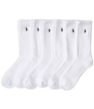 Performance Cotton Crew 6-Pack Socks | Dillard's