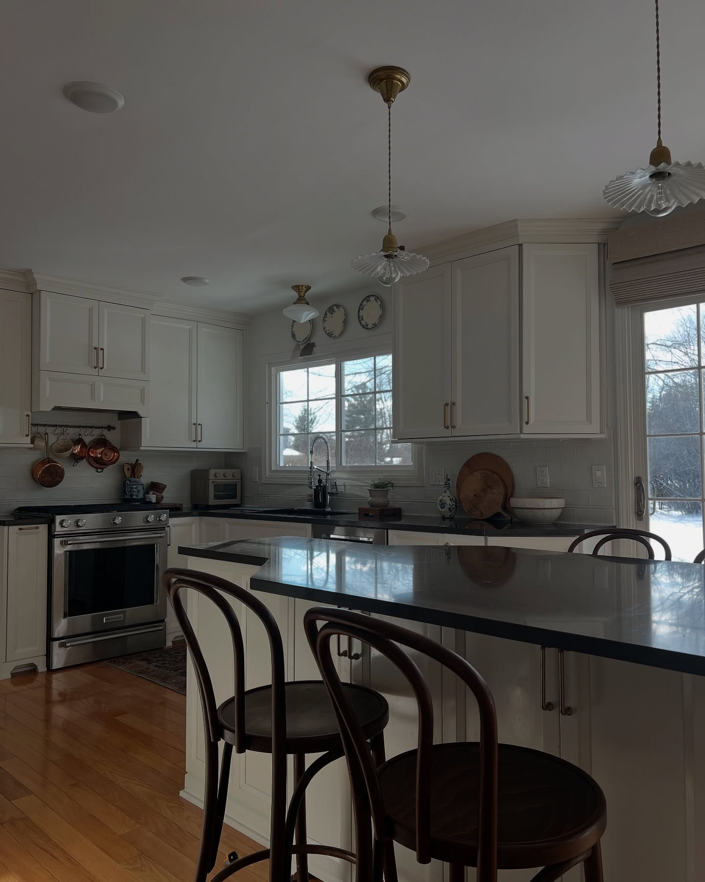 One of my most asked about items: my kitchen pendant lights. 

Mine are a custom order from Etsy with French opal glass. These McGee and co ones are identical and 70% off! Insane deal! 

#LTKSaleAlert #LTKHome