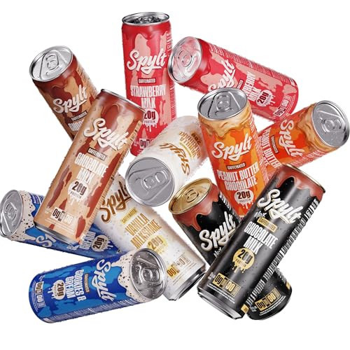 Spylt High Protein Milk - 6 Flavor Variety Pack with 60mg Caffeine & 20g Protein - 90 Calories, Ready to Drink, Sugar Free, Lactose Free Milk, Perfect for Workout Recovery & Afternoon Pick Me Up - 12 Count | Amazon (US)