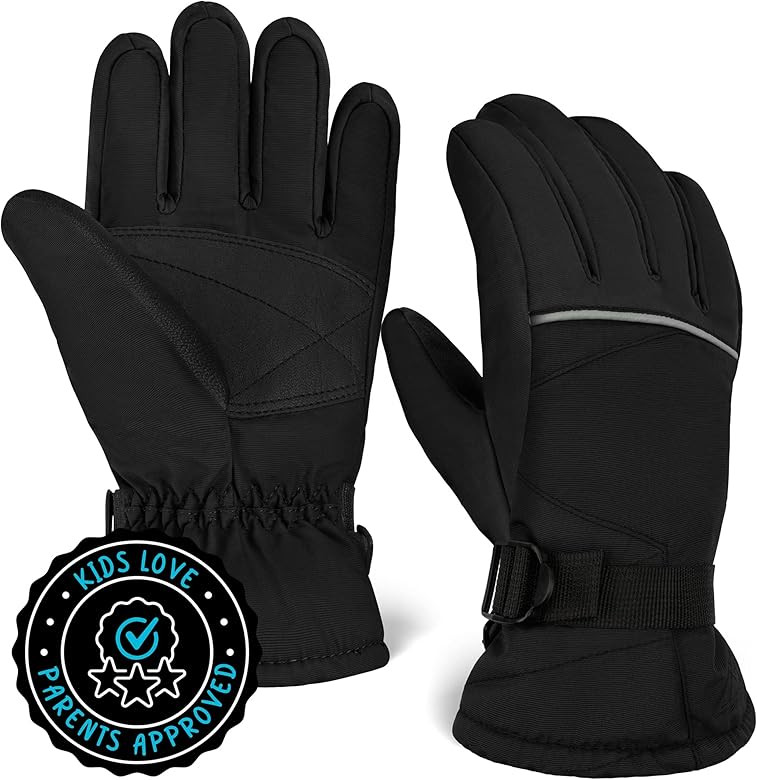 Kids Winter Gloves - Kids Ski Gloves - Toddler Snow Gloves, Waterproof Insulated Gloves Girls & Boys | Amazon (US)