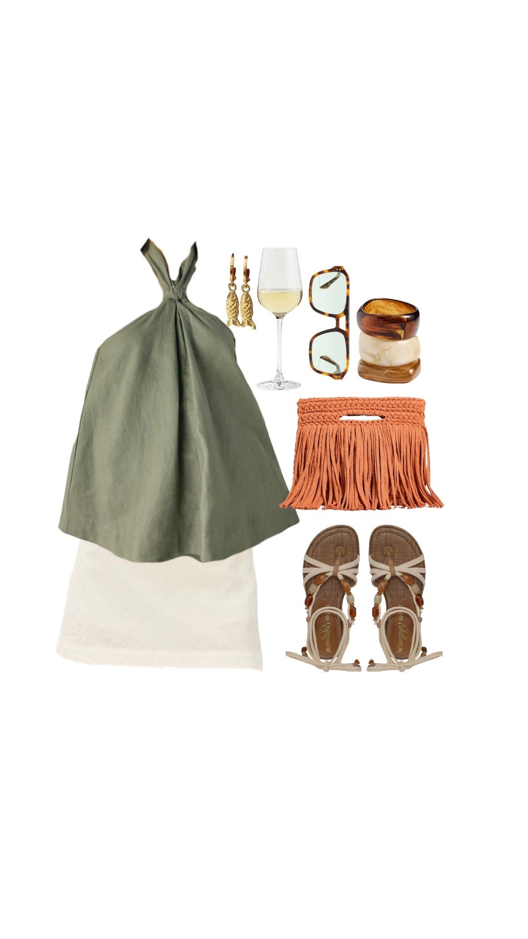 Spring break outfit inspo! Sunnies are Jimmy Fairly earrings are ALV jewels