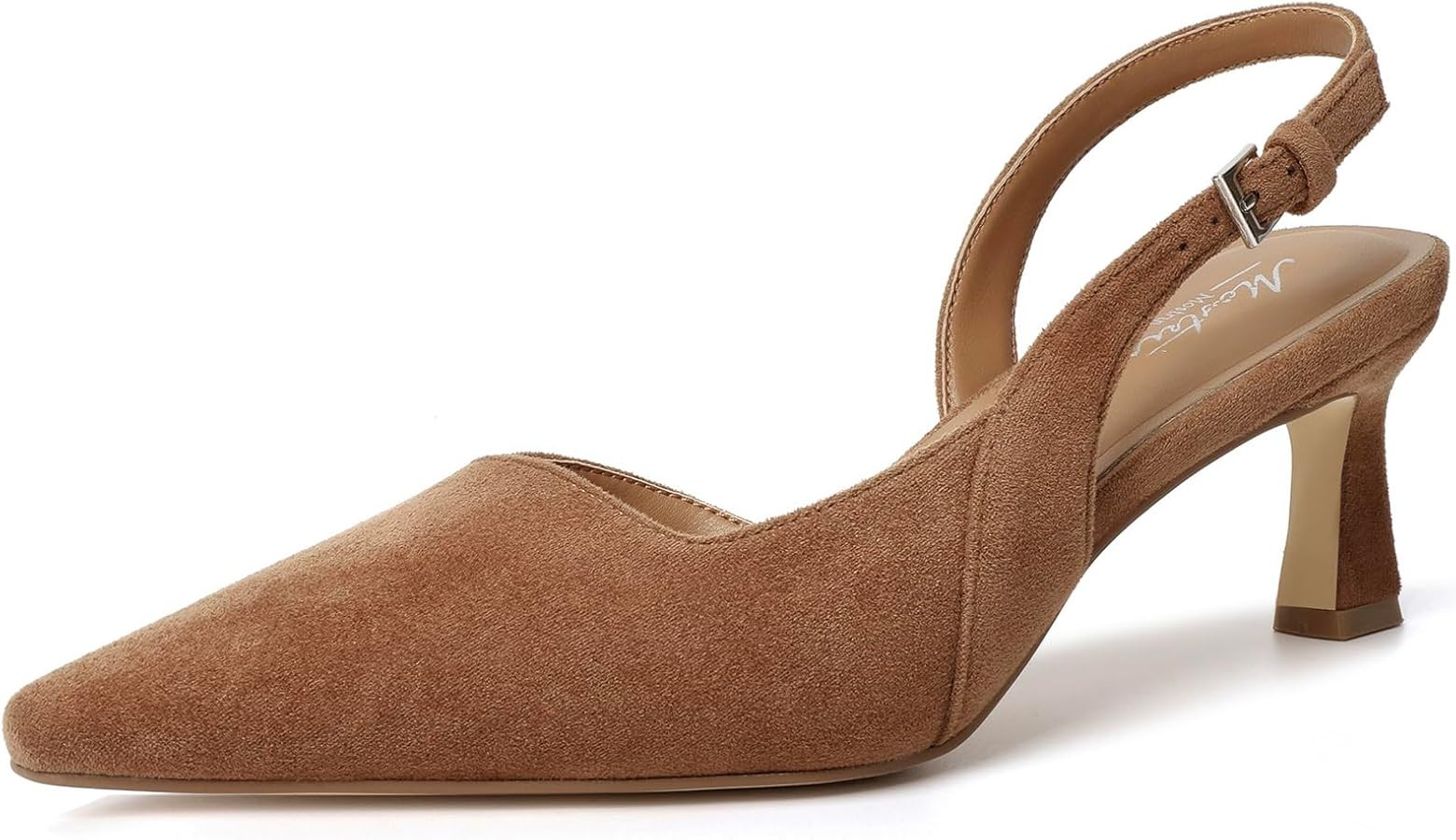 Mostrin Kitten Heels for Women Slingback Pointed Closed Toe Heels Women's Pumps Shoes for Wedding... | Amazon (US)