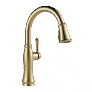 Cassidy Single-Handle Pull-Down Sprayer Kitchen Faucet in Lumicoat Champagne Bronze | The Home Depot
