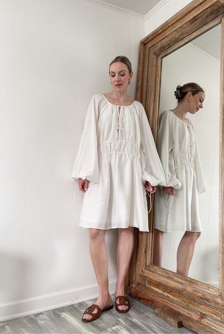 White dress under $25 - adjustable side ties 

#LTKfindsunder50 #LTKSeasonal #LTKover40