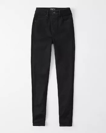 Abercrombie & Fitch Womens Curve Love High Rise Super Skinny Jeans in Black - Size 24S | Abercrombie & Fitch US & UK