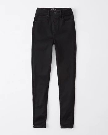 Abercrombie & Fitch Womens Curve Love High Rise Super Skinny Jeans in Black - Size 29L | Abercrombie & Fitch US & UK