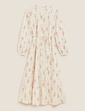 Pure Cotton Floral Midaxi Shirt Dress | Per Una | M&S | Marks & Spencer (UK)
